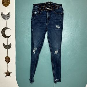 Express Ankle Legging High Rize Stretch Blue Jeans Size 6 Regular
